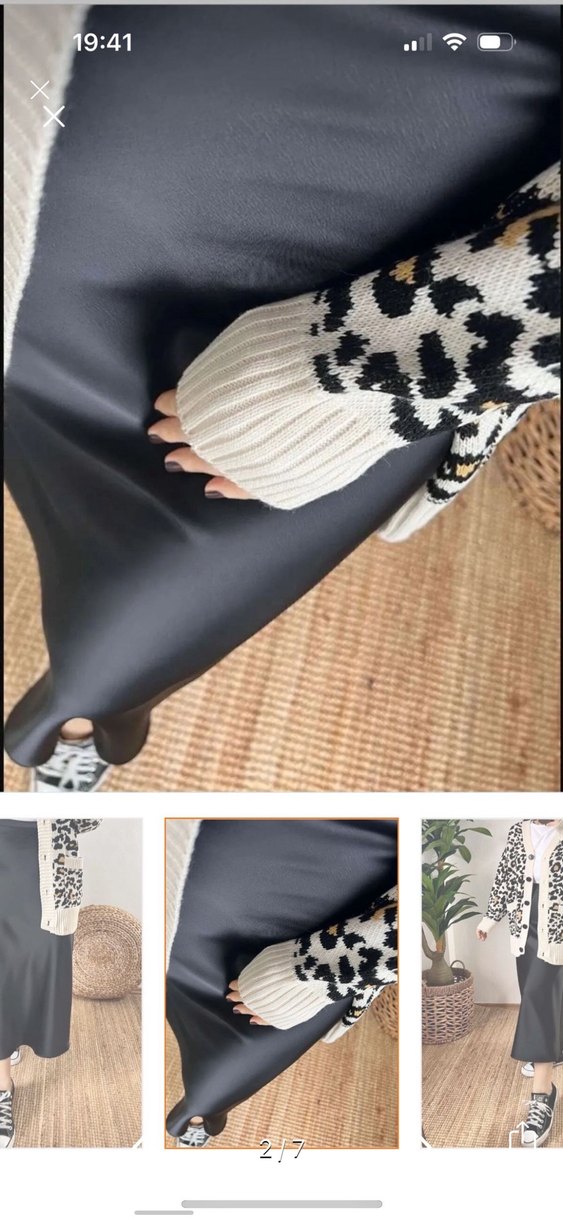 Kadın Siyah Uzun Salaş Etek - Görsel 2