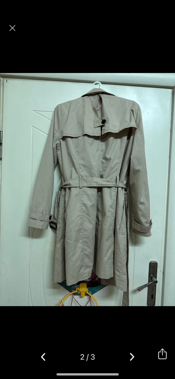 Bej Midi Kadın Trençkot - Görsel 2