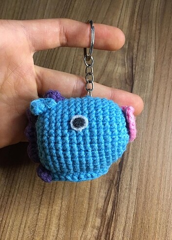  Beden mavi Renk BT21 mang anahtarlık 
