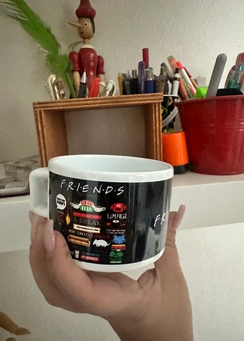 Paşabahçe Kahverengi Çerçeveli Siyah Friends Dizisi Temalı Kupa