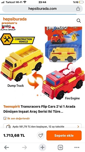 Beden Renk Flip Transformation Cars Toys