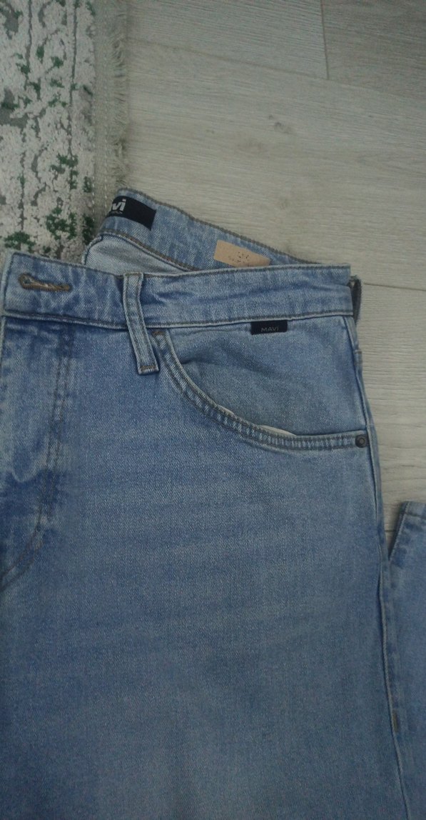 Düğmeli Açık Mavi Erkek Denim Pantolon - Görsel 2