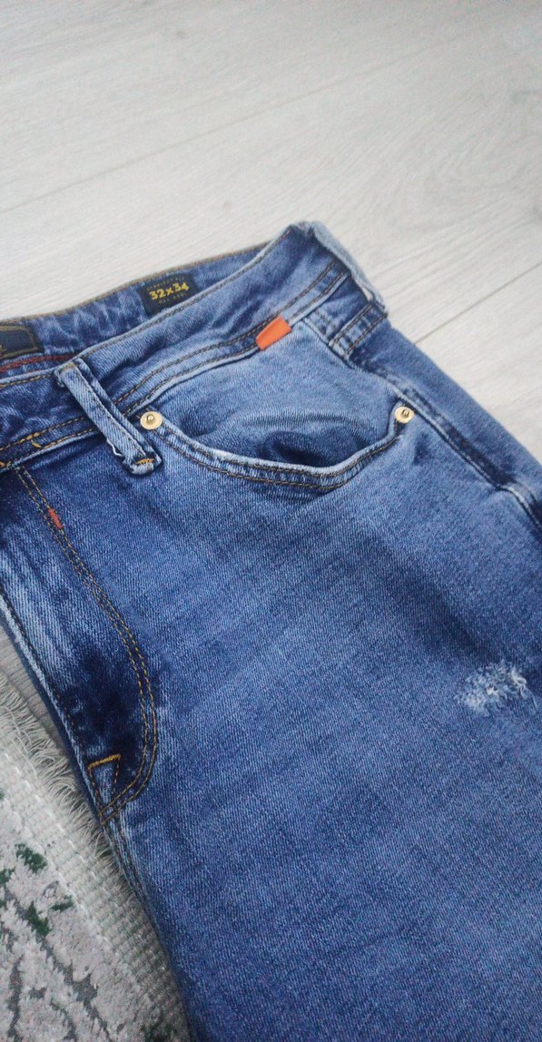 Erkek Mavi Denim Regular Fit Kot Pantolon - Görsel 2