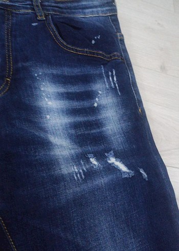 Yırtık Detaylı Fit Kesim erkek Kot Pantolon - Görsel 3