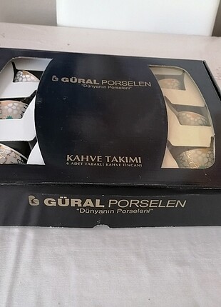 Güral porselen 6lı kahve fincanı 12 parça sıfır üründür - Görsel 6