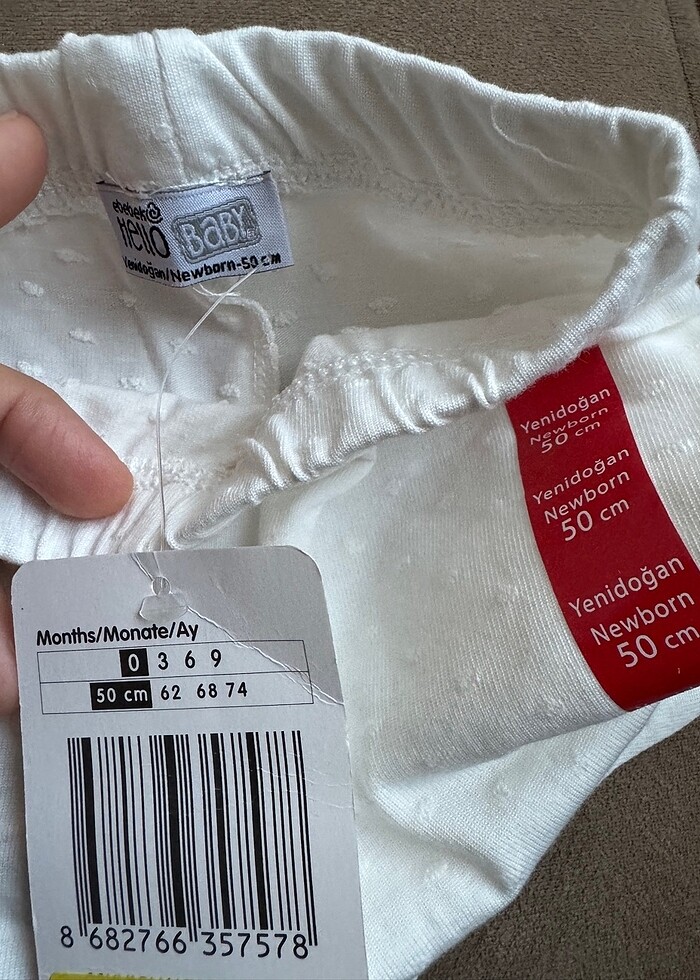 Hello baby yenidoğan tek alt sıfır etiketli - Görsel 3