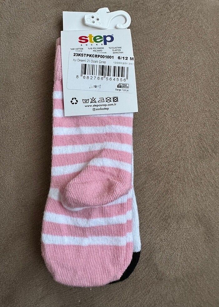 Step ikili çorap 6-12 ay sıfır etiketli - Görsel 4