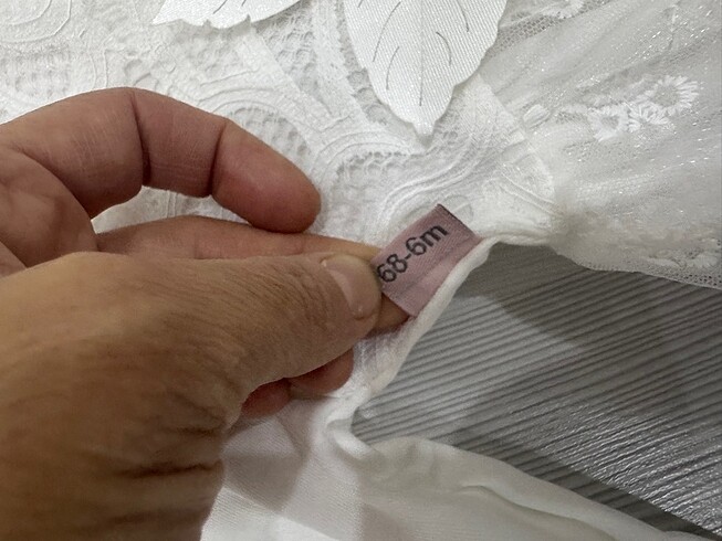 6-9 Ay Beden beyaz Renk Kız bebek elbise 6 ay için uygun sıfır etiketli ürün yeni