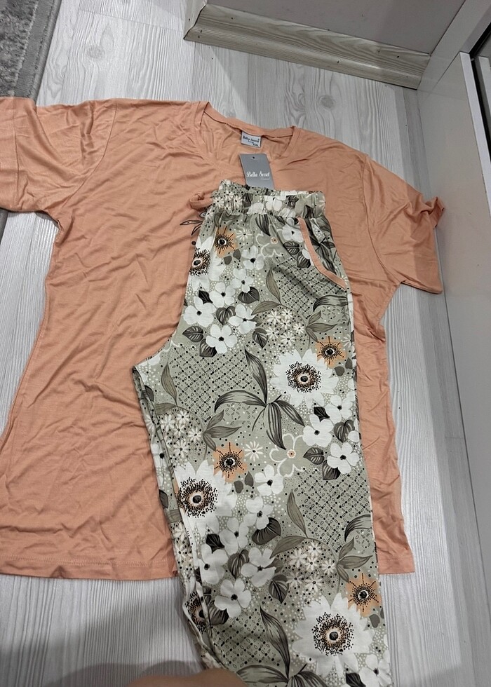 2 xl bayan pijama takımı sıfır etiketli - Görsel 2