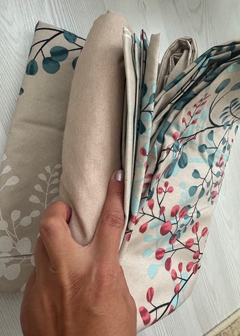 Bej Pastel Çiçek Desenli Nevresim Takımı sıfır paketli loyal hom - Görsel 5