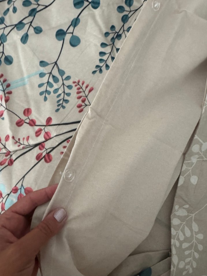 Bej Pastel Çiçek Desenli Nevresim Takımı sıfır paketli loyal hom - Görsel 2