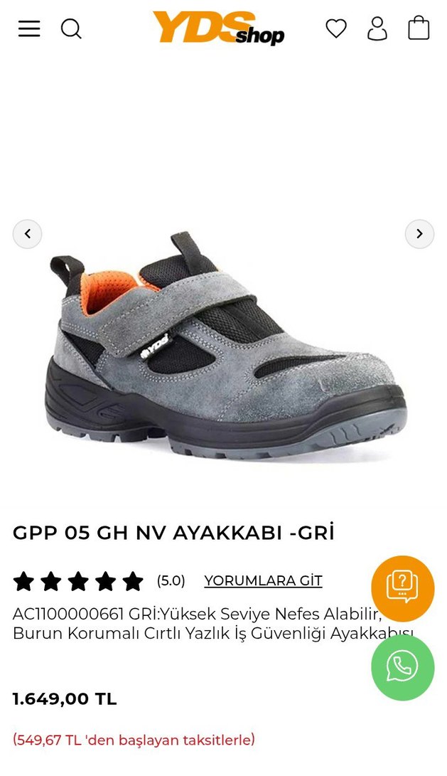 Çelik Burunlu Orjinal Deri YDS İş Ayakkabısi - Görsel 4