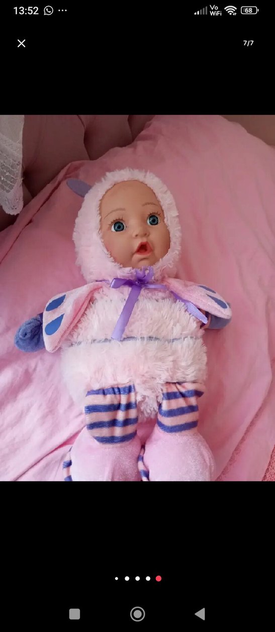 Pembe Peluş arı bebek - Görsel 5