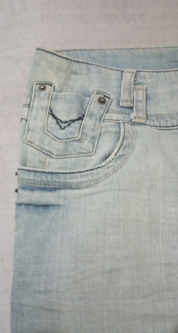 Düğmeli Pastel Mavi Kadın Denim Mini Etek - Görsel 4