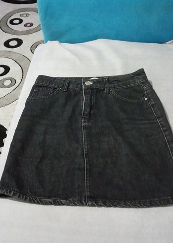 Siyah Kot Midi Kadın Etek - Görsel 2