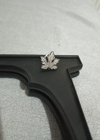 Gri Vintage Yaprak Broş rozet - Görsel 4