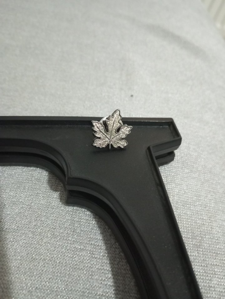 Gri Vintage Yaprak Broş rozet - Görsel 4