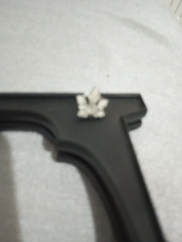 Gri Vintage Yaprak Broş rozet - Görsel 3