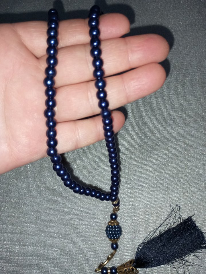 Lacivert Bohem Tesbih - Görsel 5