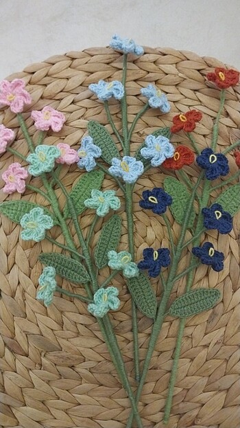 Diğer Amigurumi örgü tığ işi çiçek