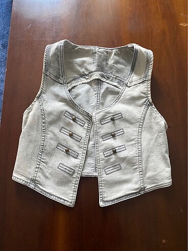Denim yelek