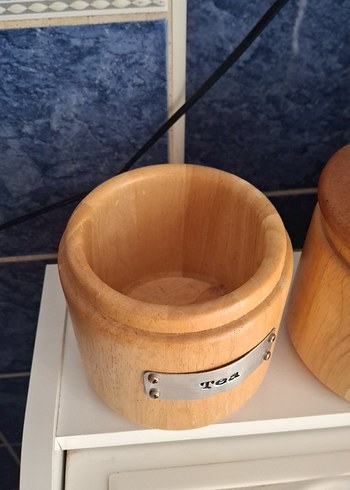 Ahşap Kapaklı Mutfak 3lü Saklama Kavanozları - Görsel 3