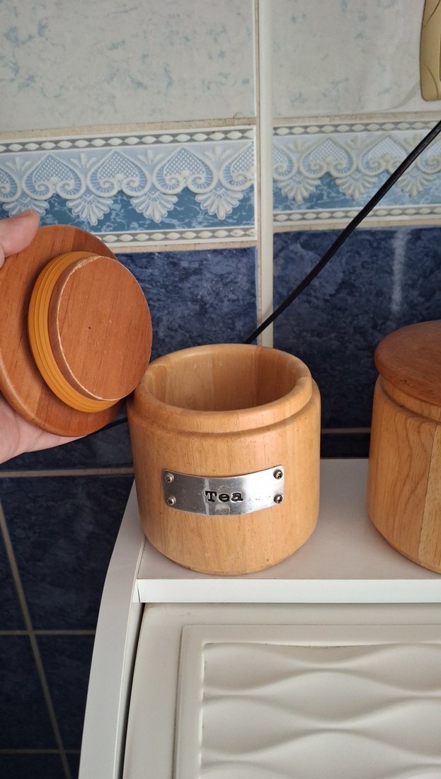 Ahşap Kapaklı Mutfak 3lü Saklama Kavanozları - Görsel 2