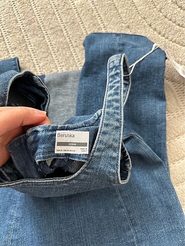 xs Beden mavi Renk BERSHKA denim elbise