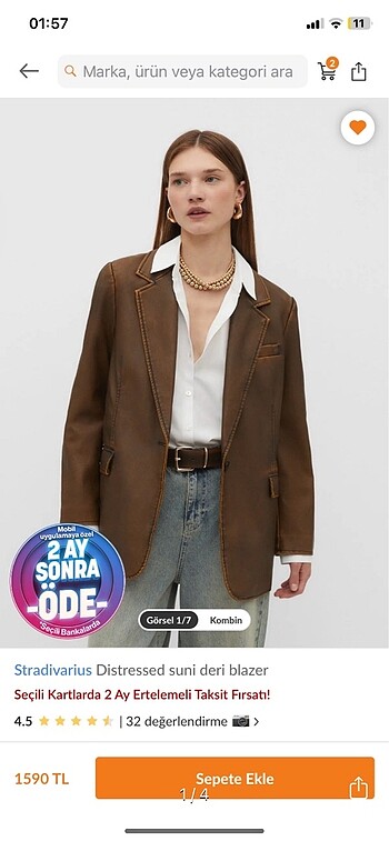 Stradivarius deri blazer