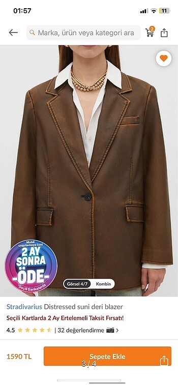 m Beden Stradivarius deri blazer