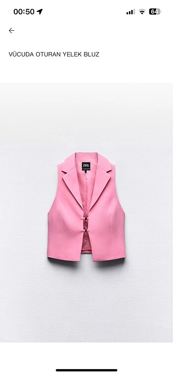 Zara yelek bluz