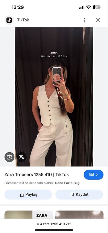 Zara Zara keten pantolon HAVALE SATIŞTIR