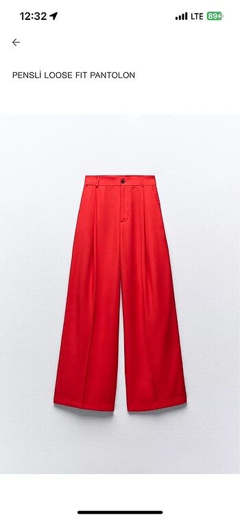 Zara loose fit pantolon pensli