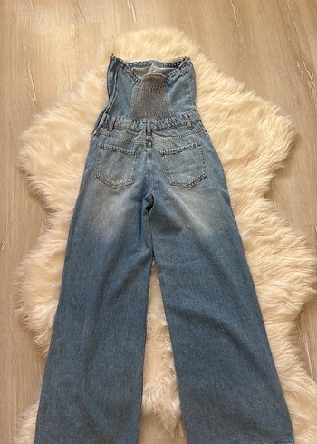 s Beden Bershka straplez denim kot tulum