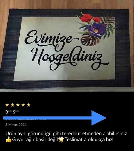  Beden Evimize Hoşgeldiniz Kapı Önü Paspası 01