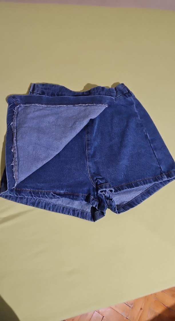 Kadın Mavi Mini Kot Şort - Görsel 2