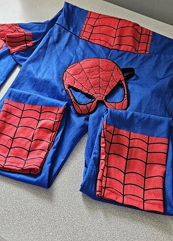 8 Yaş Beden spiderman kostüm yeni örümcek adam kostüm maskeli