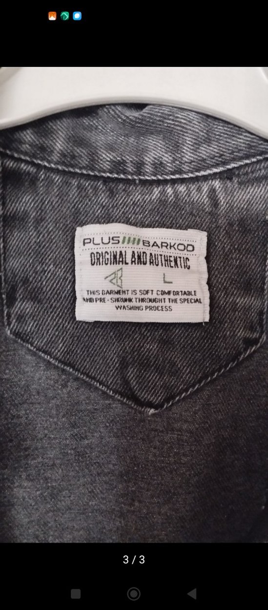 Gri Fermuarlı erkek Denim Ceket/gömlek - Görsel 3