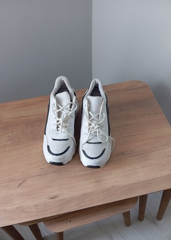 Beyaz Platform Topuklu Spor Kadın Sneakers - Görsel 2