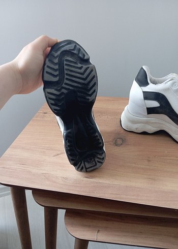 Beyaz Platform Topuklu Spor Kadın Sneakers - Görsel 4