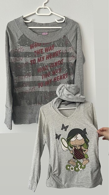 Collezione Kayık Yaka ve Kapüşonlu İkili Sweatshirt