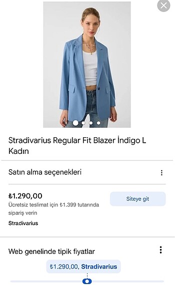 s Beden mavi Renk Az kullanılmış Blazer ceket oversize S beden