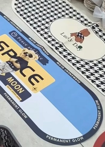 Çocuklar için renkli kahverengi paspaslar - Görsel 2