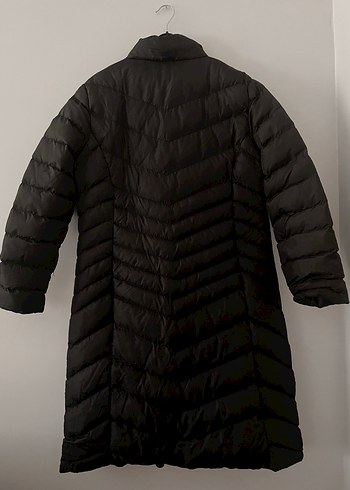 Siyah Uzun Kadın Tesettüre Uygun Şişme Kaban Mont - Görsel 5