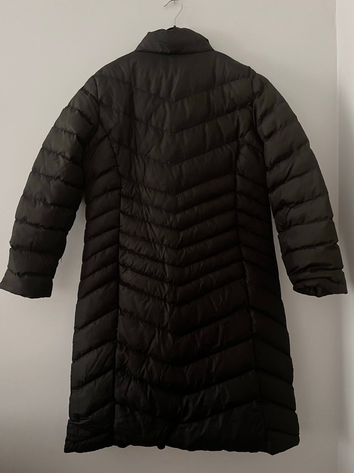 Siyah Uzun Kadın Tesettüre Uygun Şişme Kaban Mont - Görsel 4