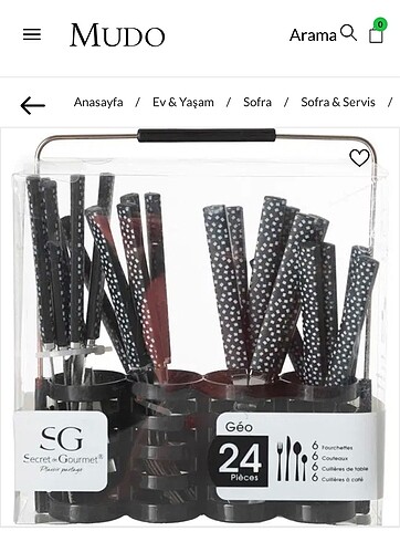 Beden MUDO 24 PARÇA ÇATAL KAŞIK BIÇAK
