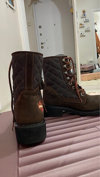 36 Beden kahverengi Renk Harley Davidson Bot