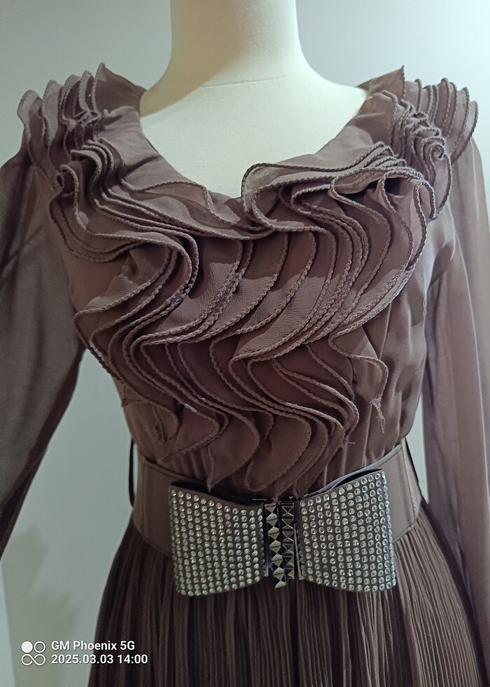 Şifon elbise - Görsel 3