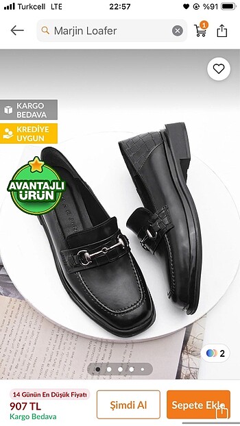 Marjin Marjin siyah loafer ayakkabı