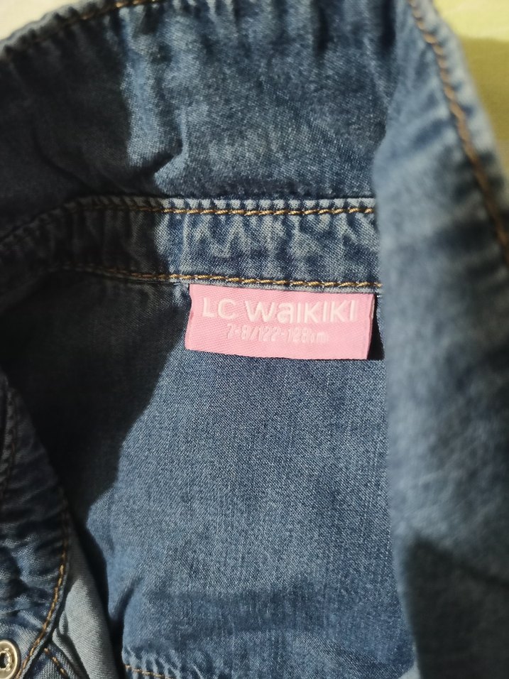 kot gömlek kız çocuk çıtçıt detaylı 7/8 yaş - Görsel 3